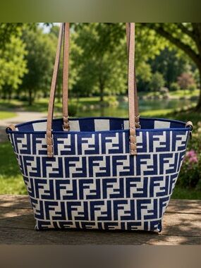 Fendi Reversible Roll Tote in Zucca Canvas w/Dust Bag Pristine Condition!